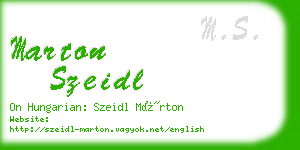 marton szeidl business card